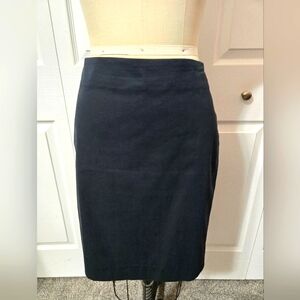 Ann Taylor Loft Navy Blue Skirt, Size 8 Petite, Fully Lined, Excellent Condition